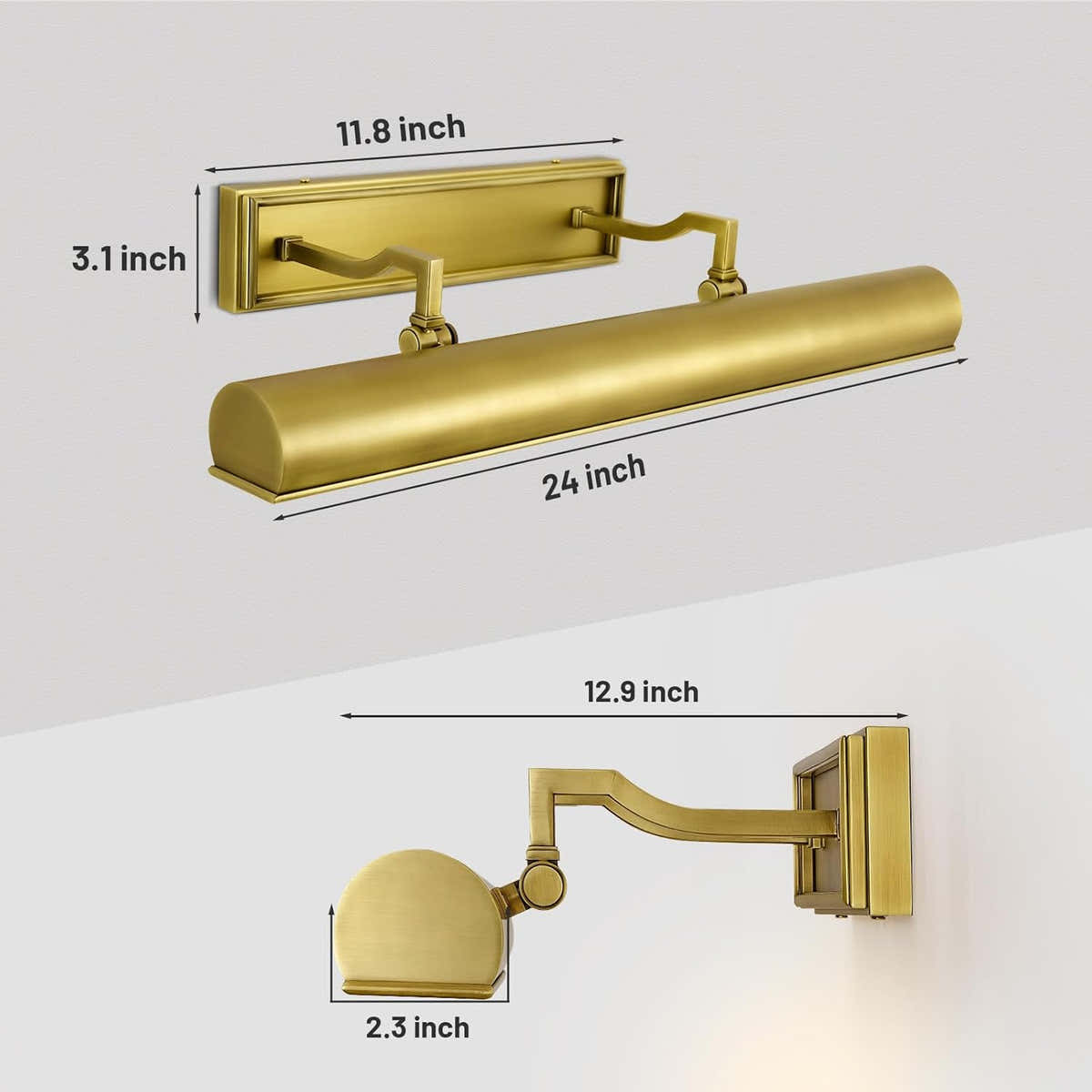 Modern 12in Picture Lights for Wall Hardwired