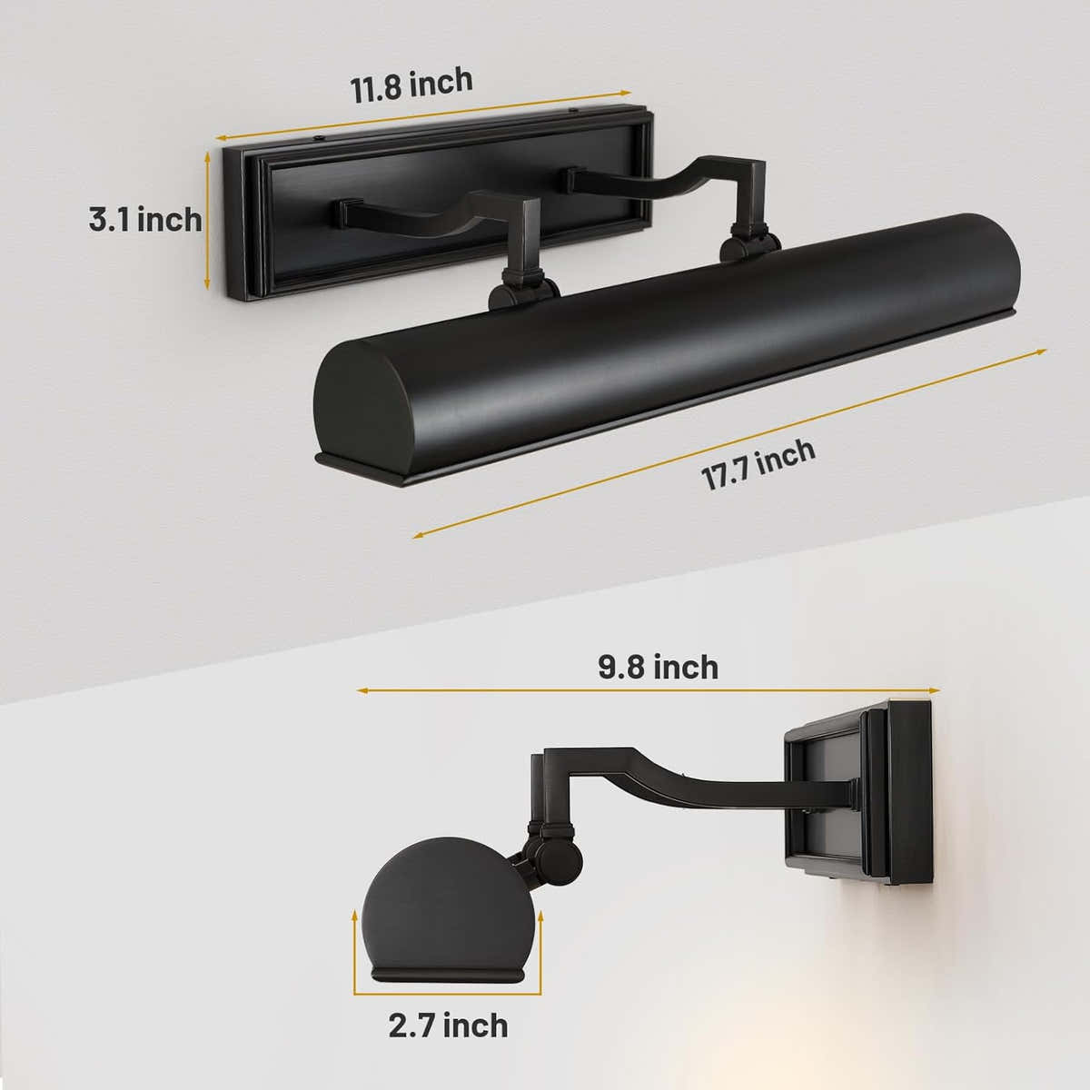 Modern 12in Picture Lights for Wall Hardwired