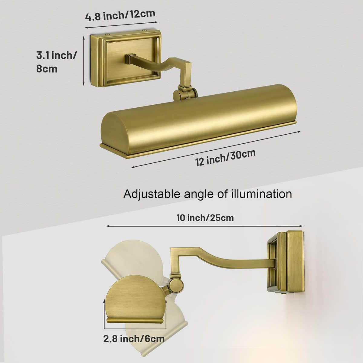 Modern 12in Picture Lights for Wall Hardwired