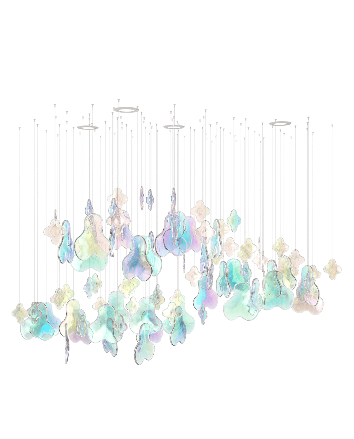 Iris Iridescent Blossom Chandelier