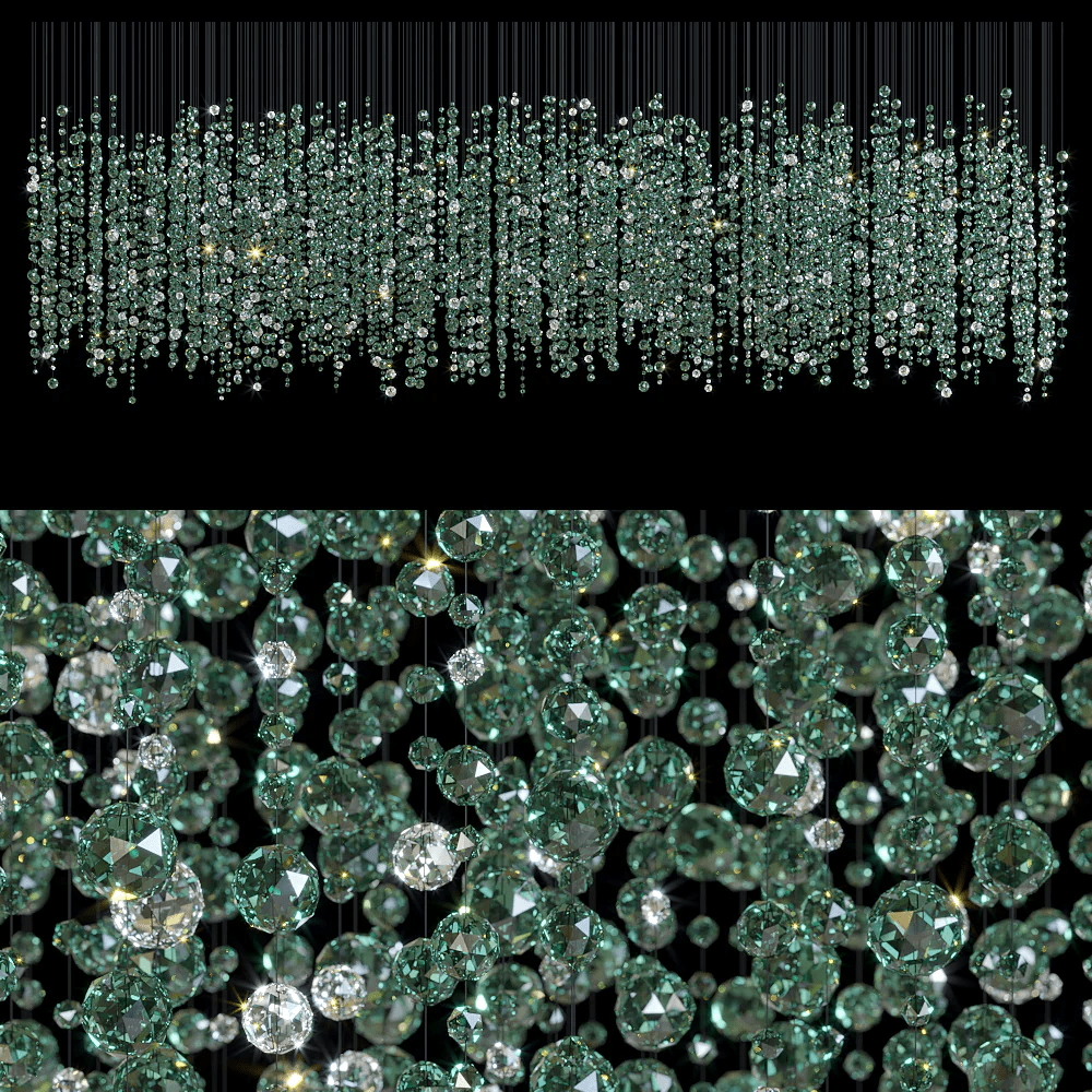 Emerald Rainfall Crystal Customize Chandelier