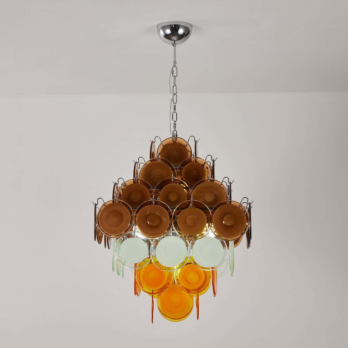 Retro Glass Disc Chandelier
