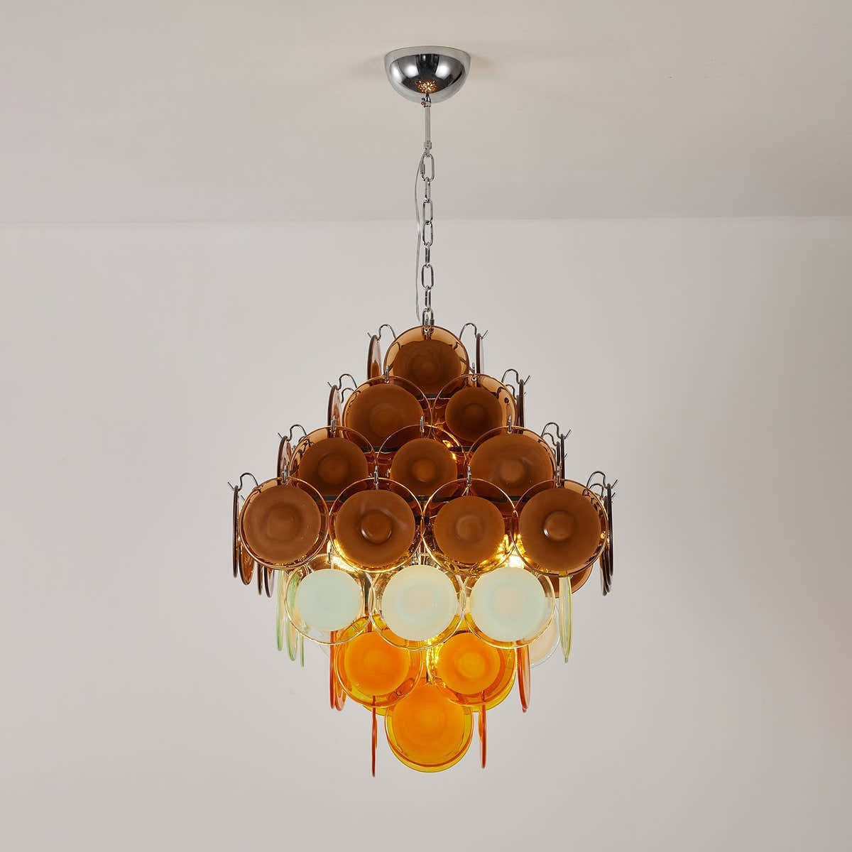 Retro Glass Disc Chandelier