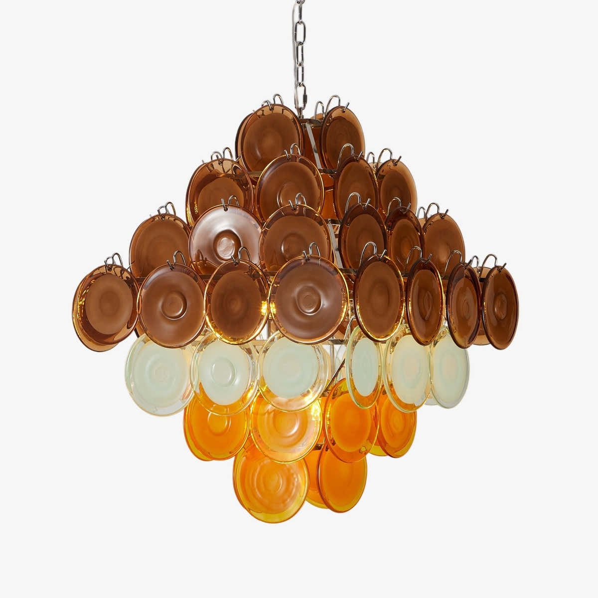 Retro Glass Disc Chandelier