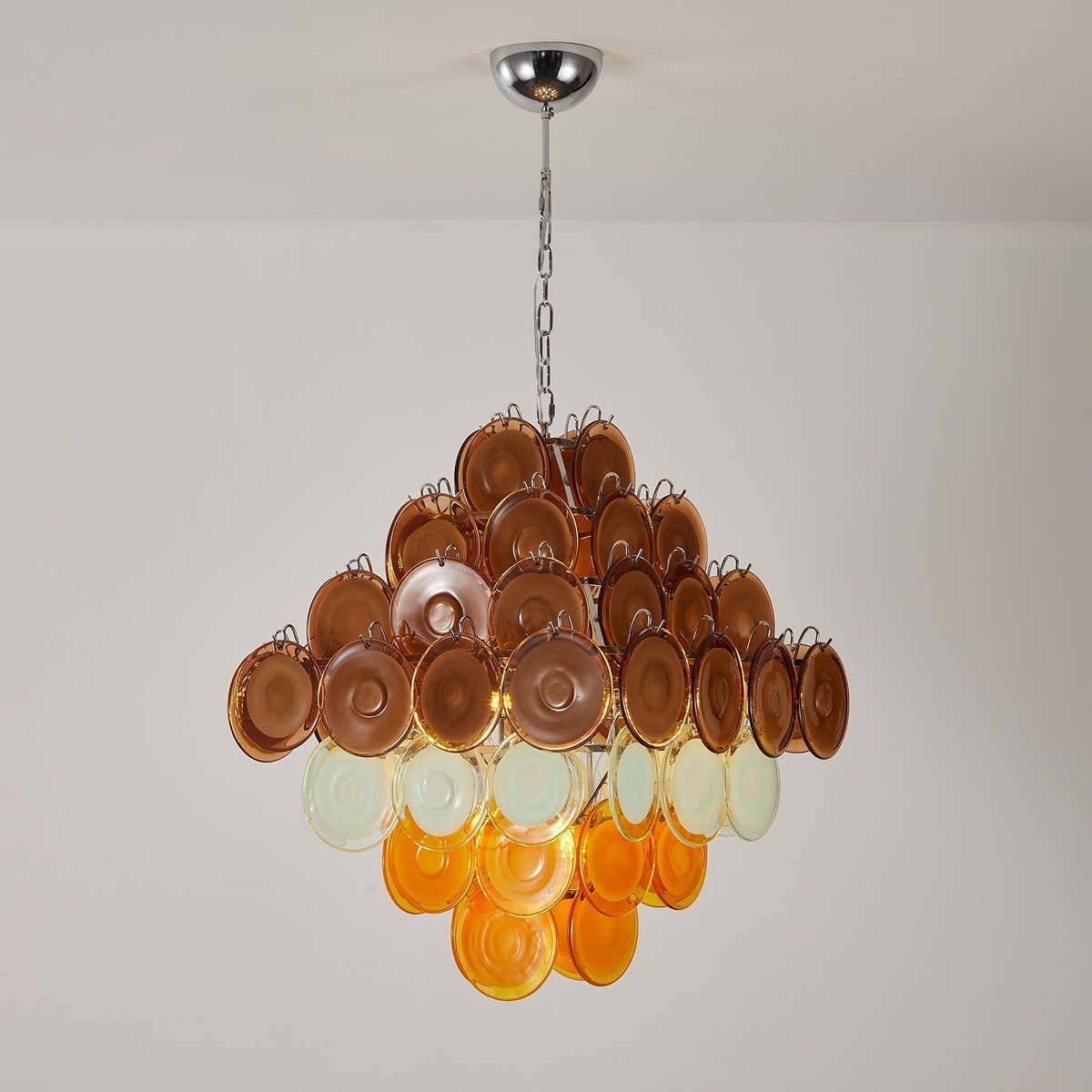 Retro Glass Disc Chandelier