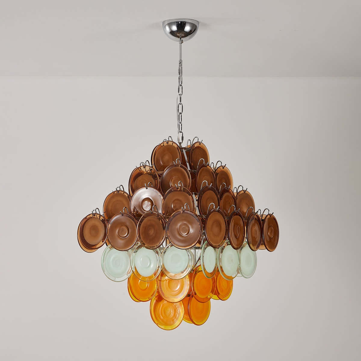 Retro Glass Disc Chandelier