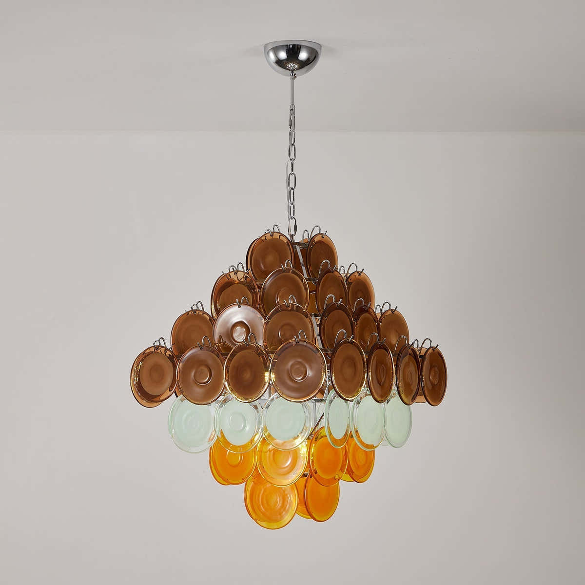 Retro Glass Disc Chandelier
