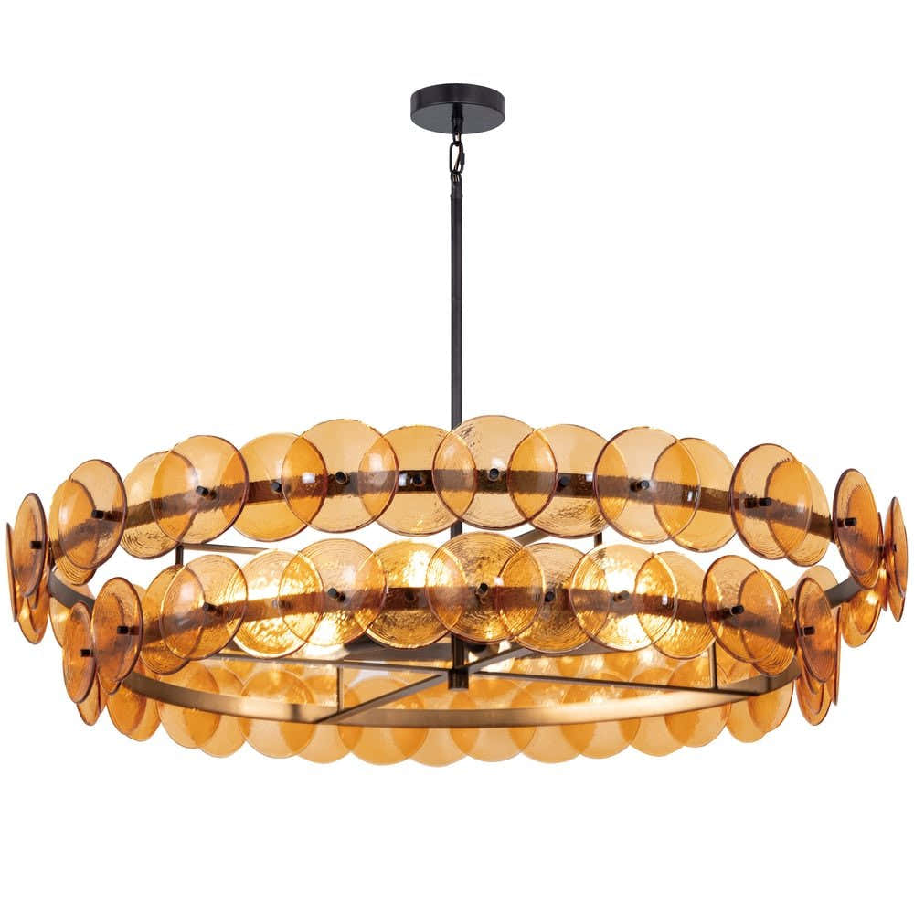 Loren Glass Chandelier 32" 42"