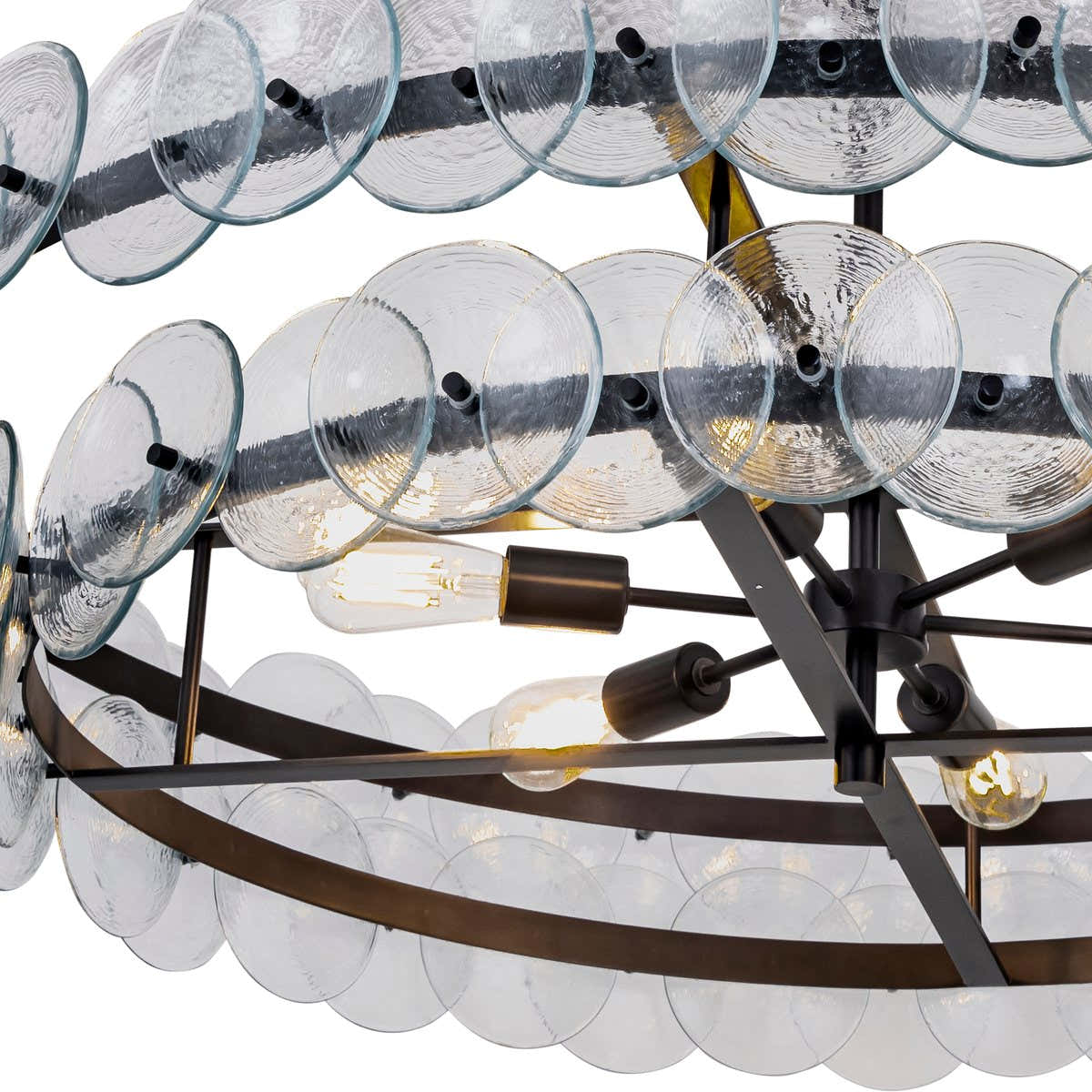 Loren Glass Chandelier 32" 42"
