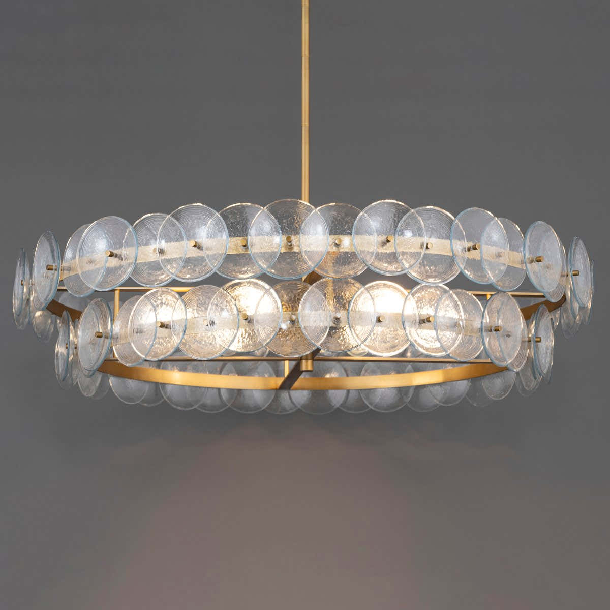 Loren Glass Chandelier 32" 42"
