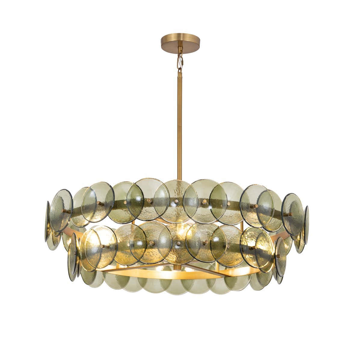 Loren Glass Chandelier 32" 42"