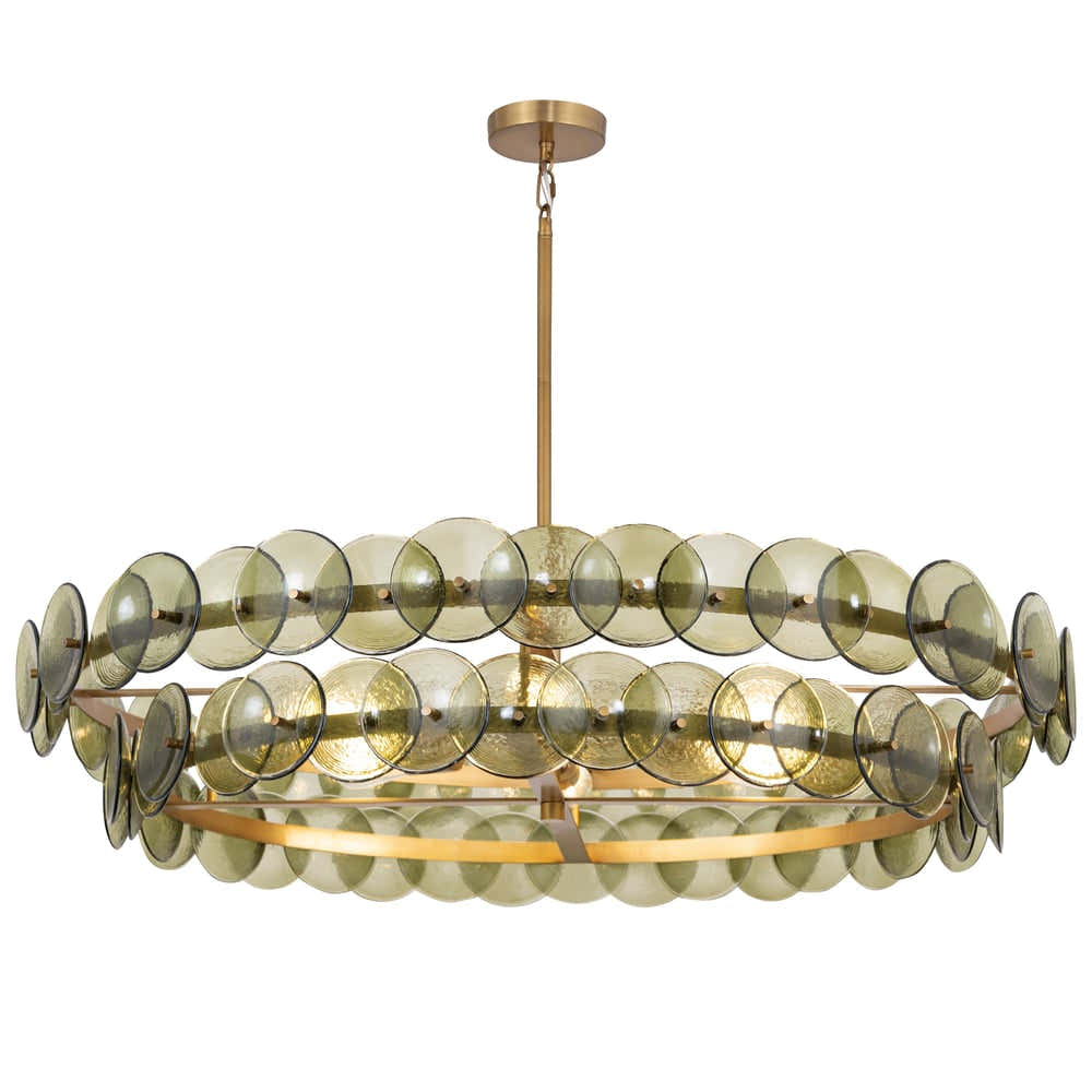 Loren Glass Chandelier 32" 42"