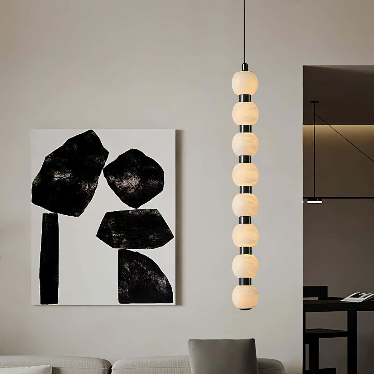 Orbique Alabaster Pendant Lamp