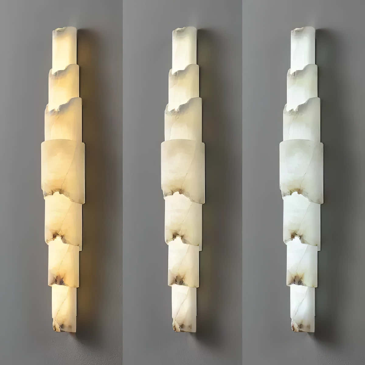 Cascading Alabaster Wall Sconce