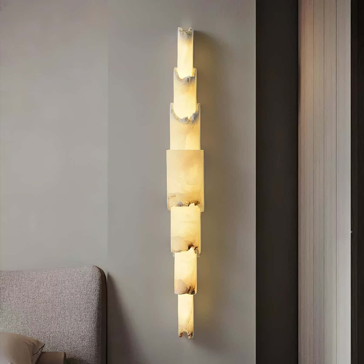 Cascading Alabaster Wall Sconce