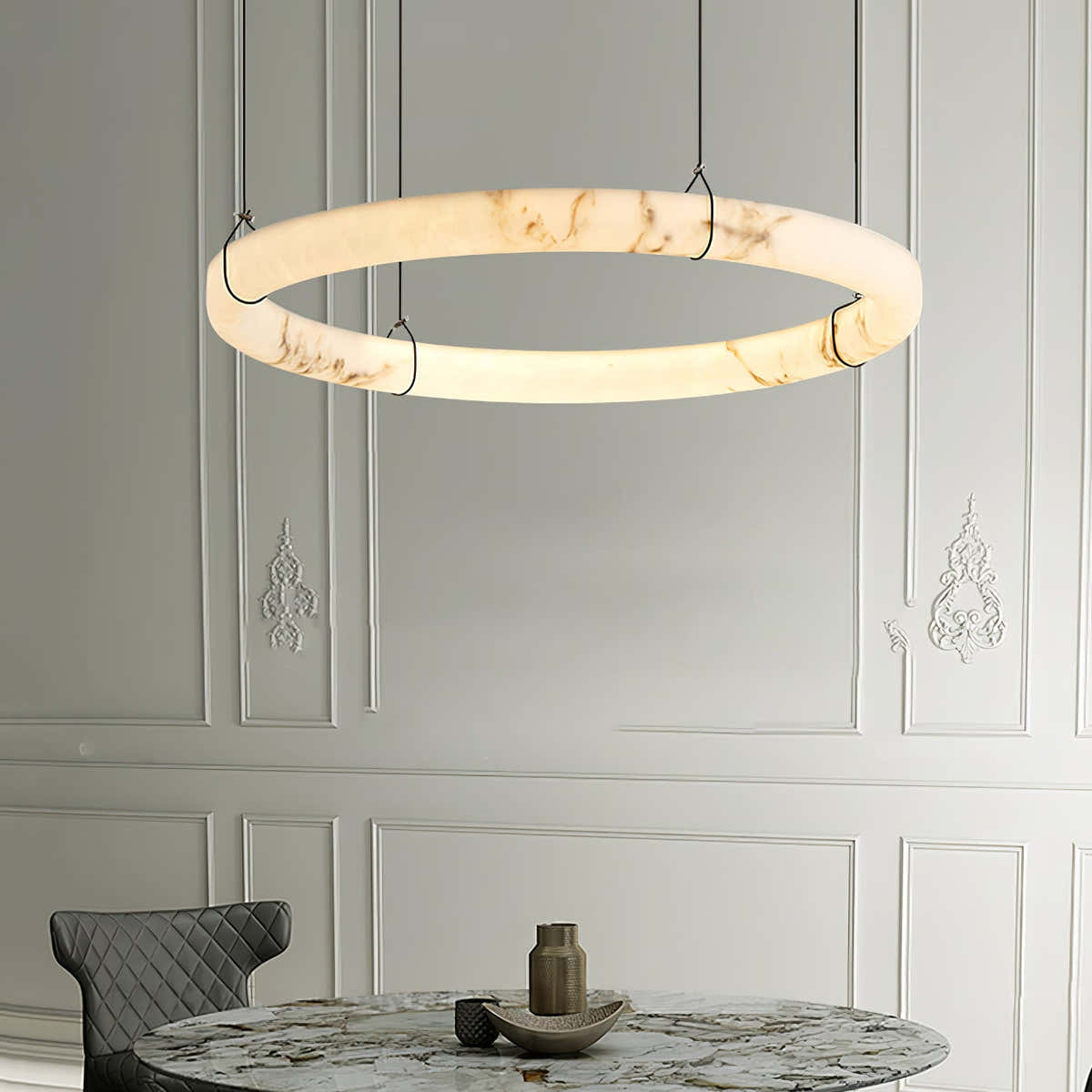 Alabaster Ring Pendant Lamp