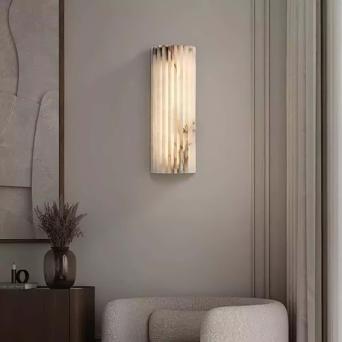 Alvia Alabaster Wall Light