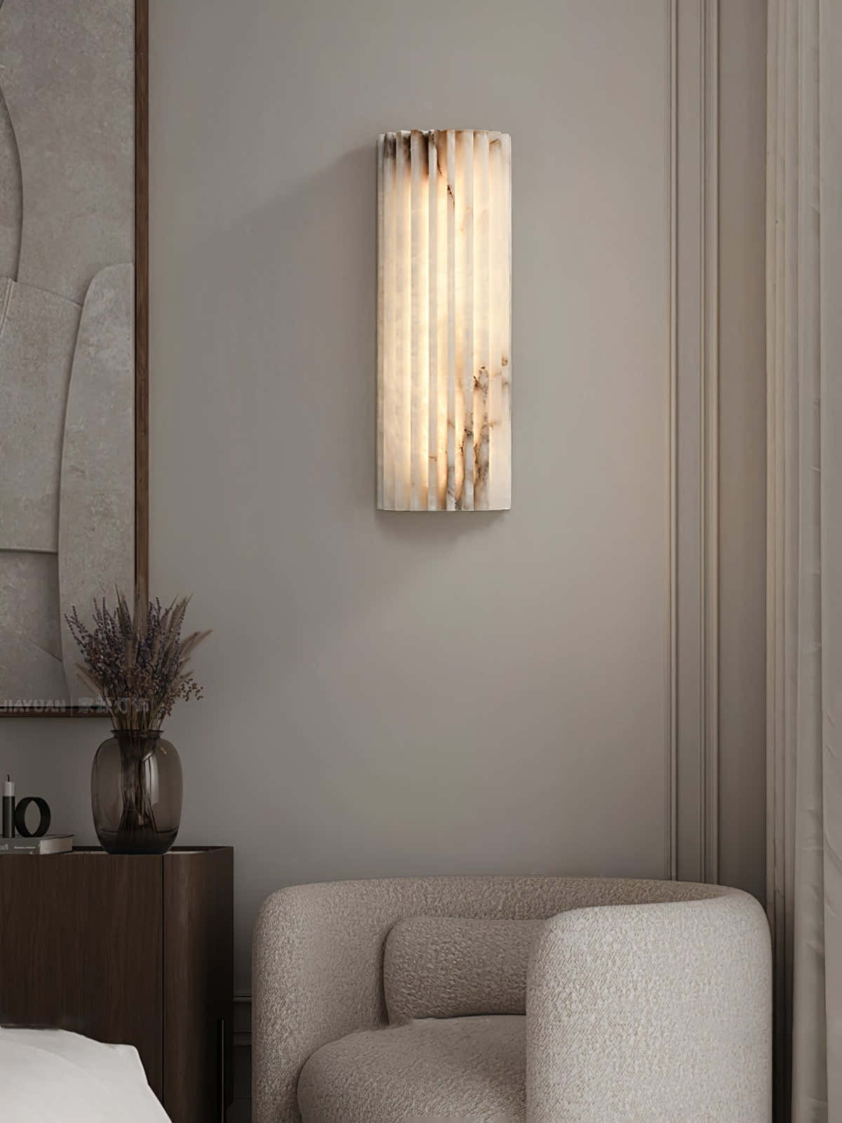 Alvia Alabaster Wall Light