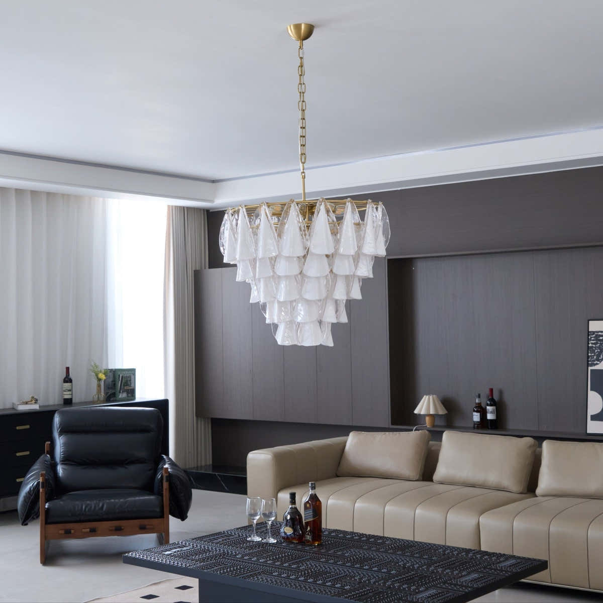 Lunara White Murano Chandelier