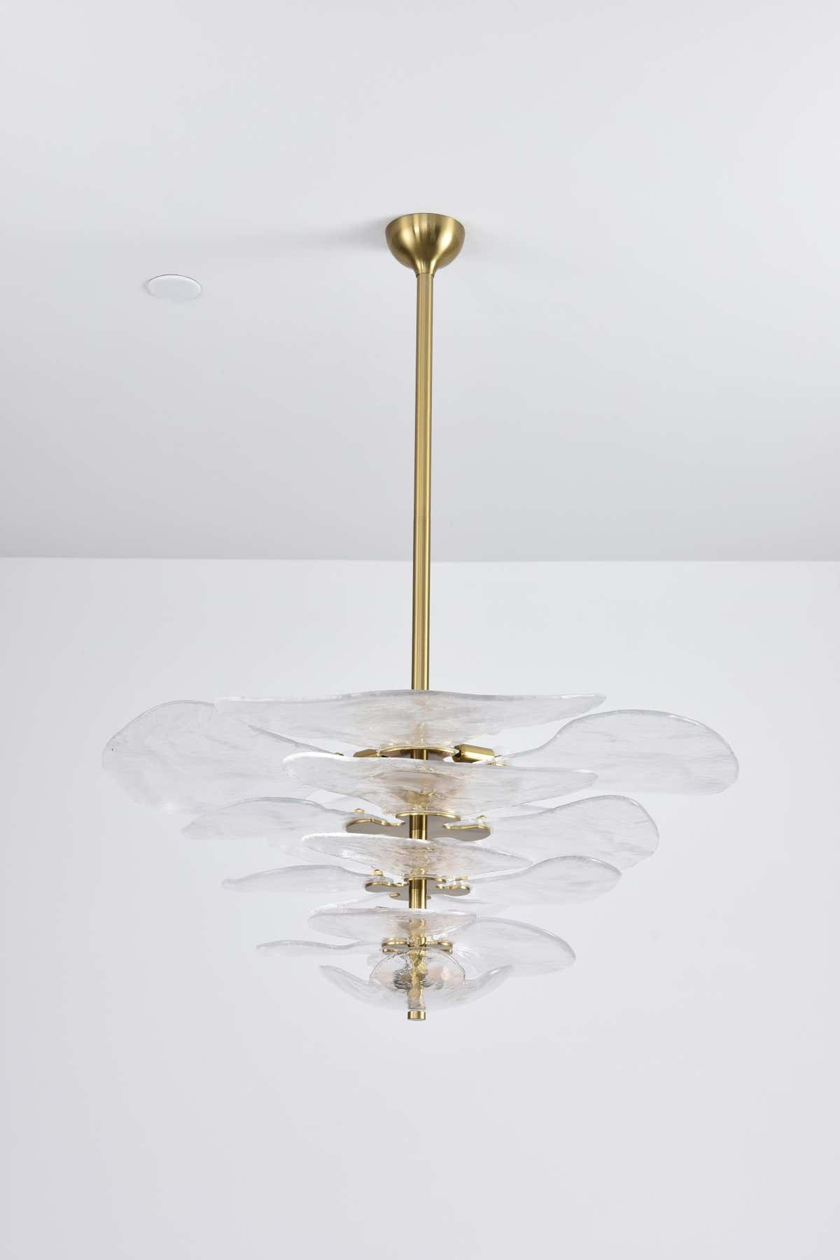 Petals Gold Murano Chandelier