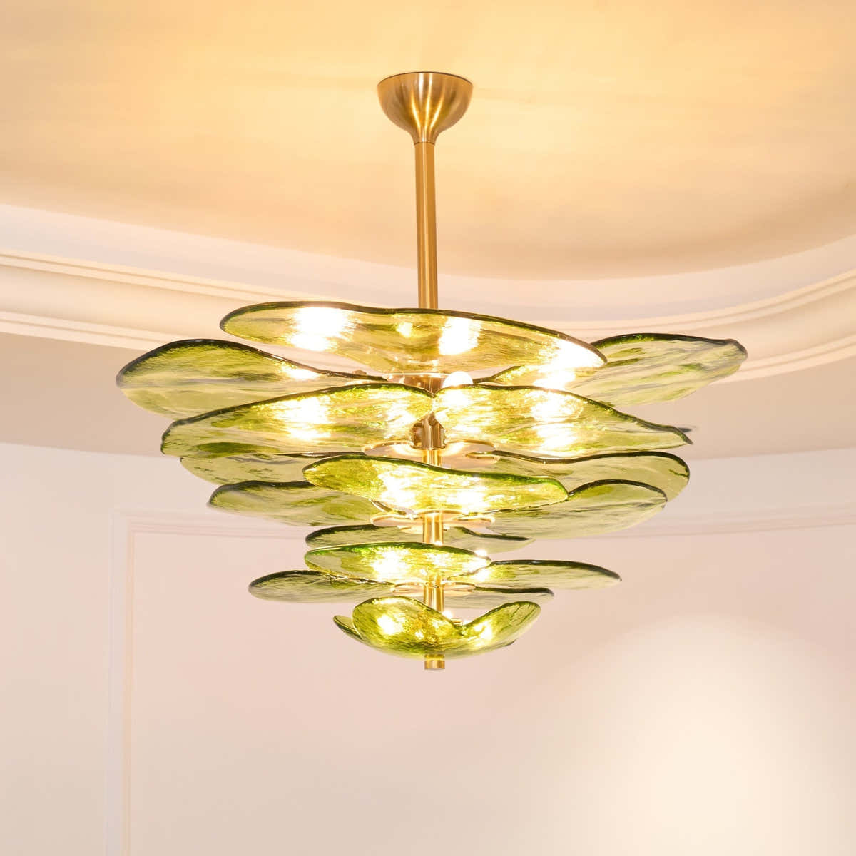 Petals Gold Murano Chandelier
