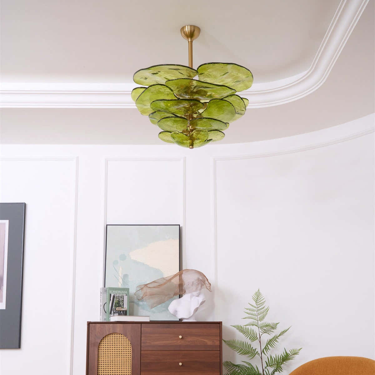 Petals Gold Murano Chandelier
