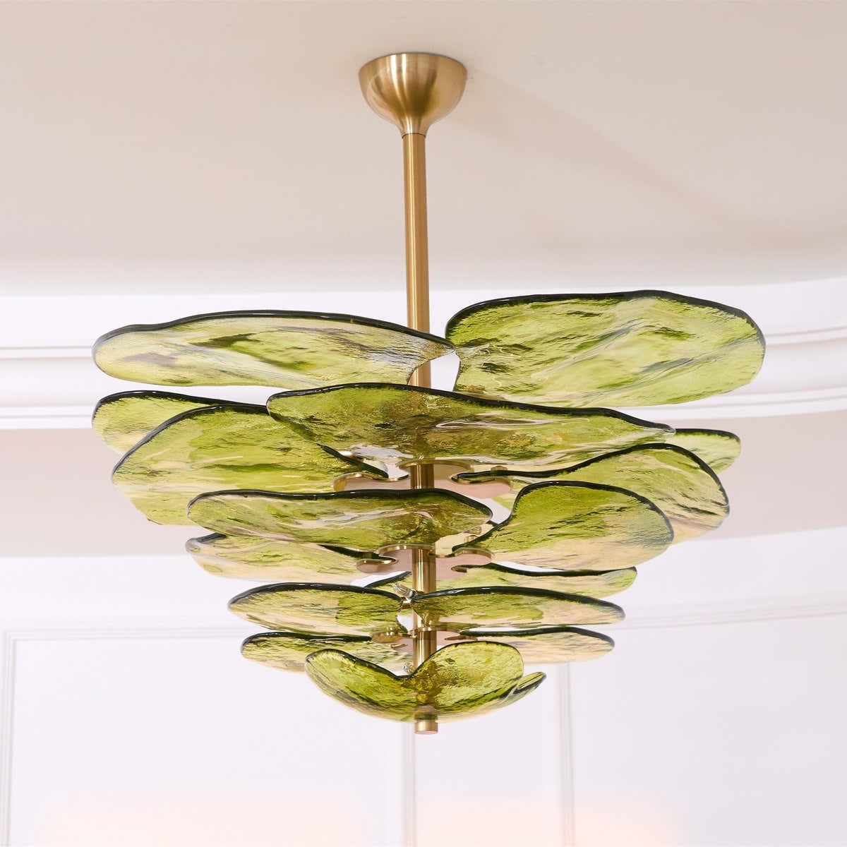 Petals Gold Murano Chandelier