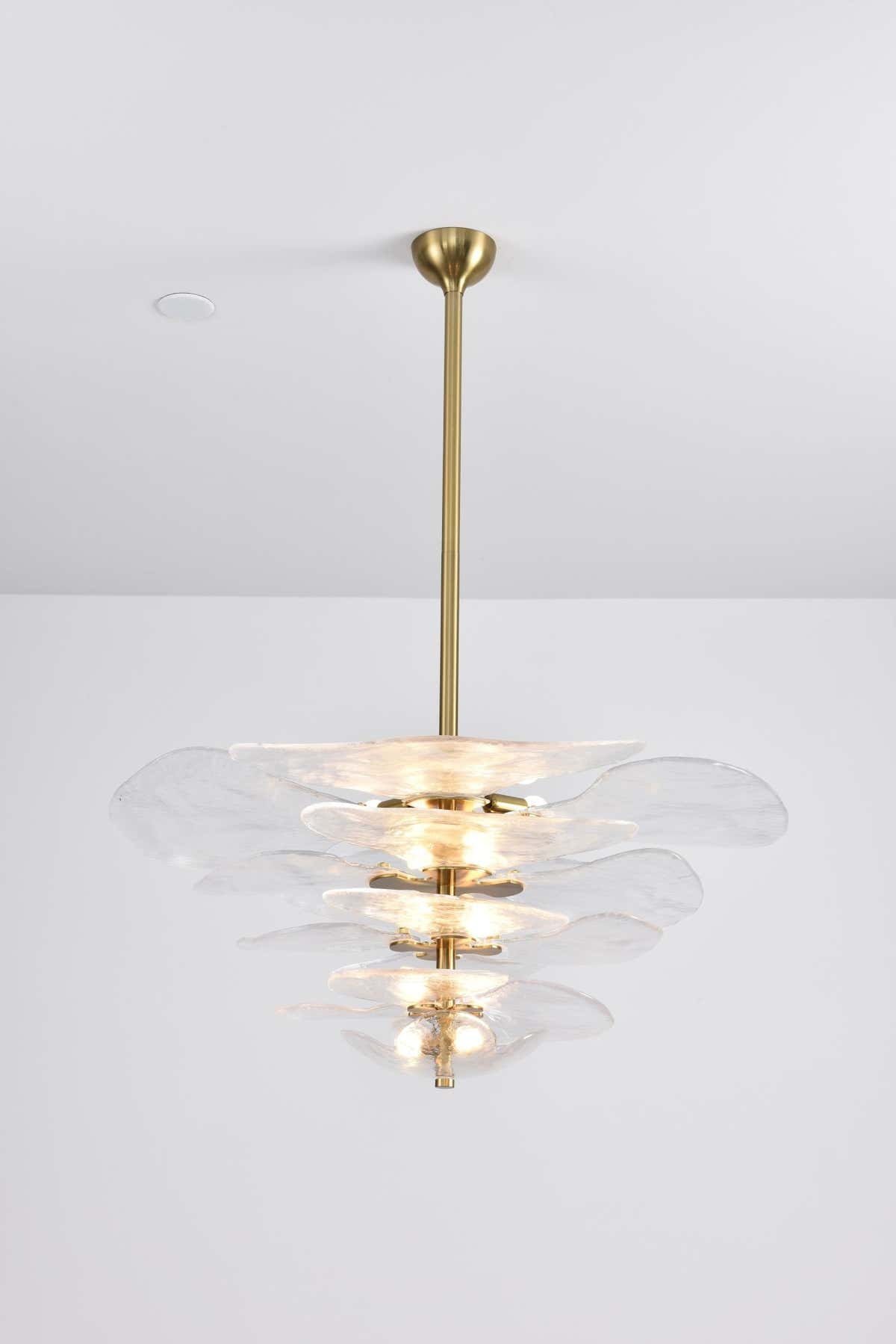 Petals Gold Murano Chandelier