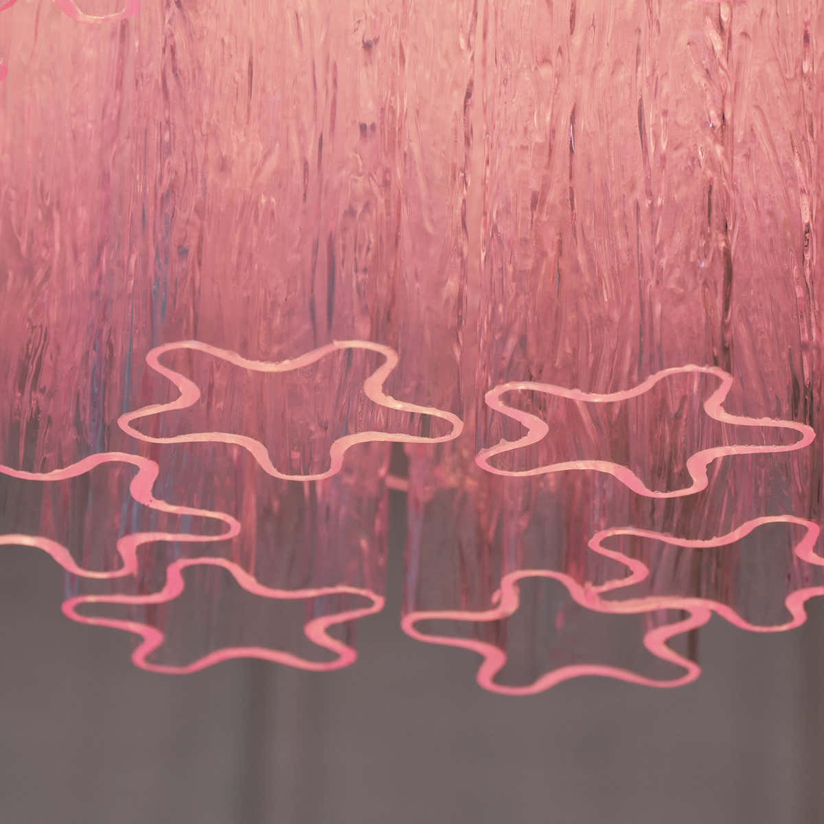 Murano Pink Glass Ceiling Light