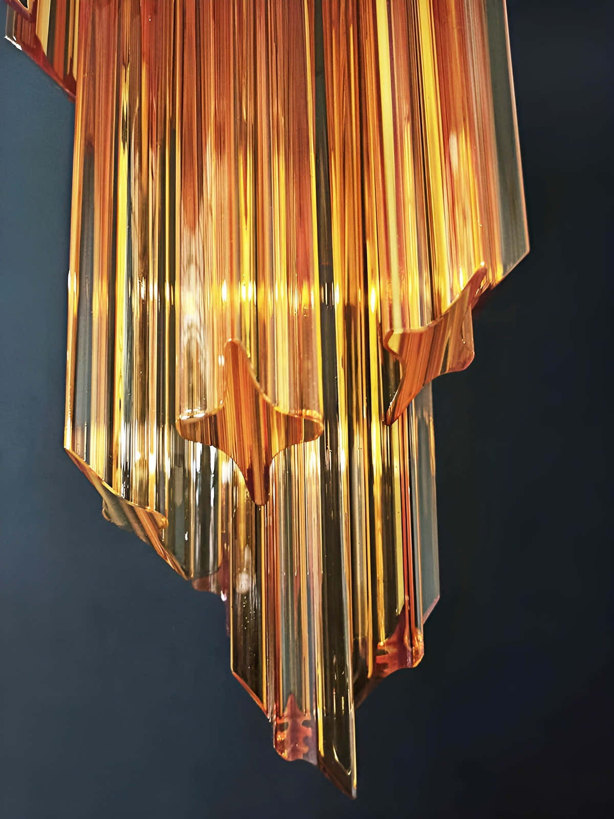 Murano Spiral Prism Glass Chandelier
