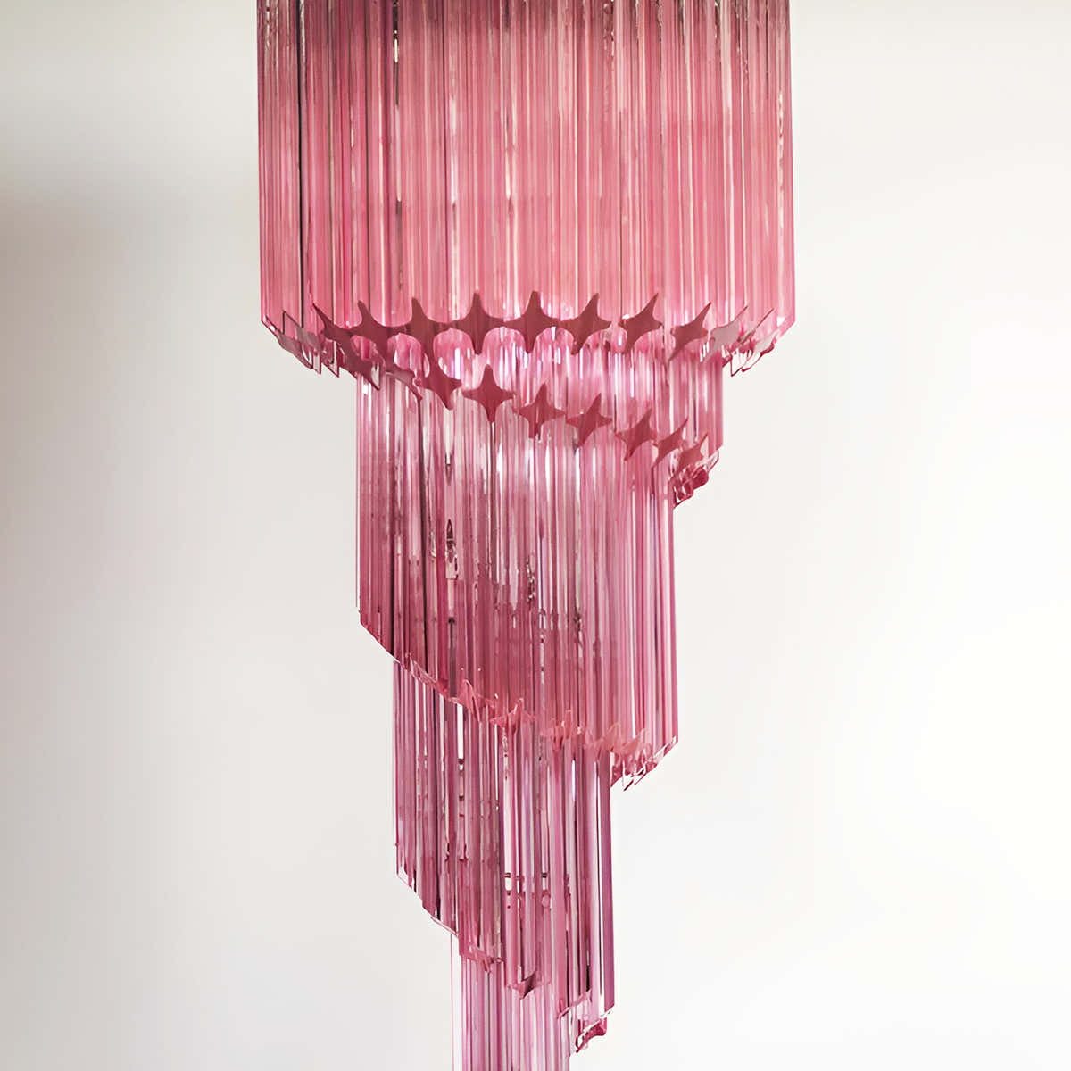 Murano Spiral Prism Glass Chandelier