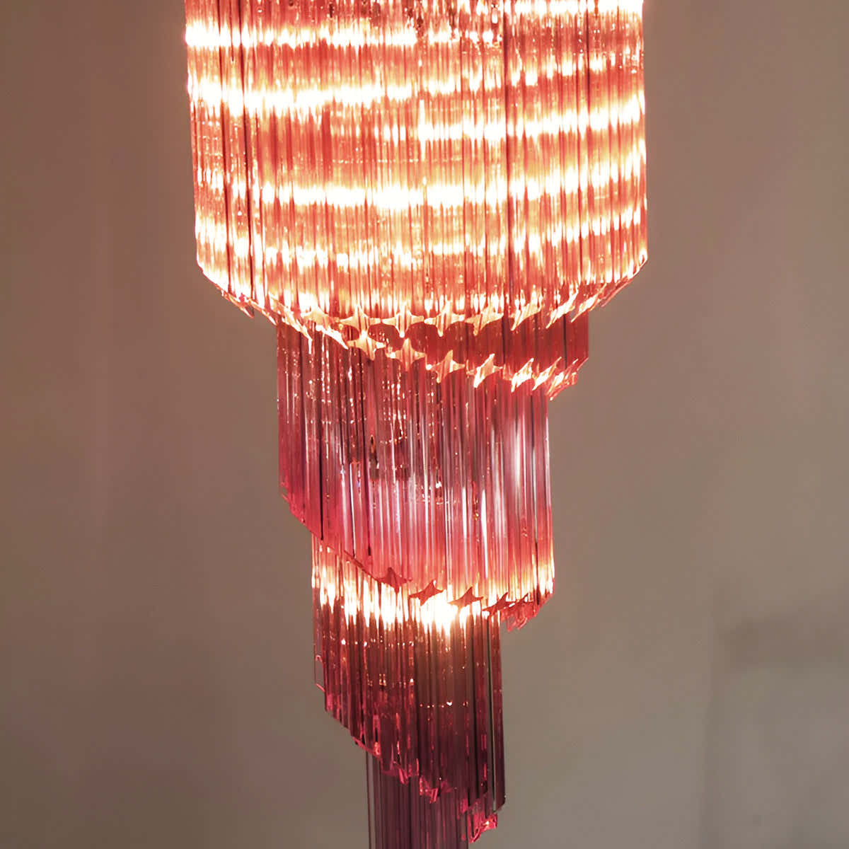 Murano Spiral Prism Glass Chandelier