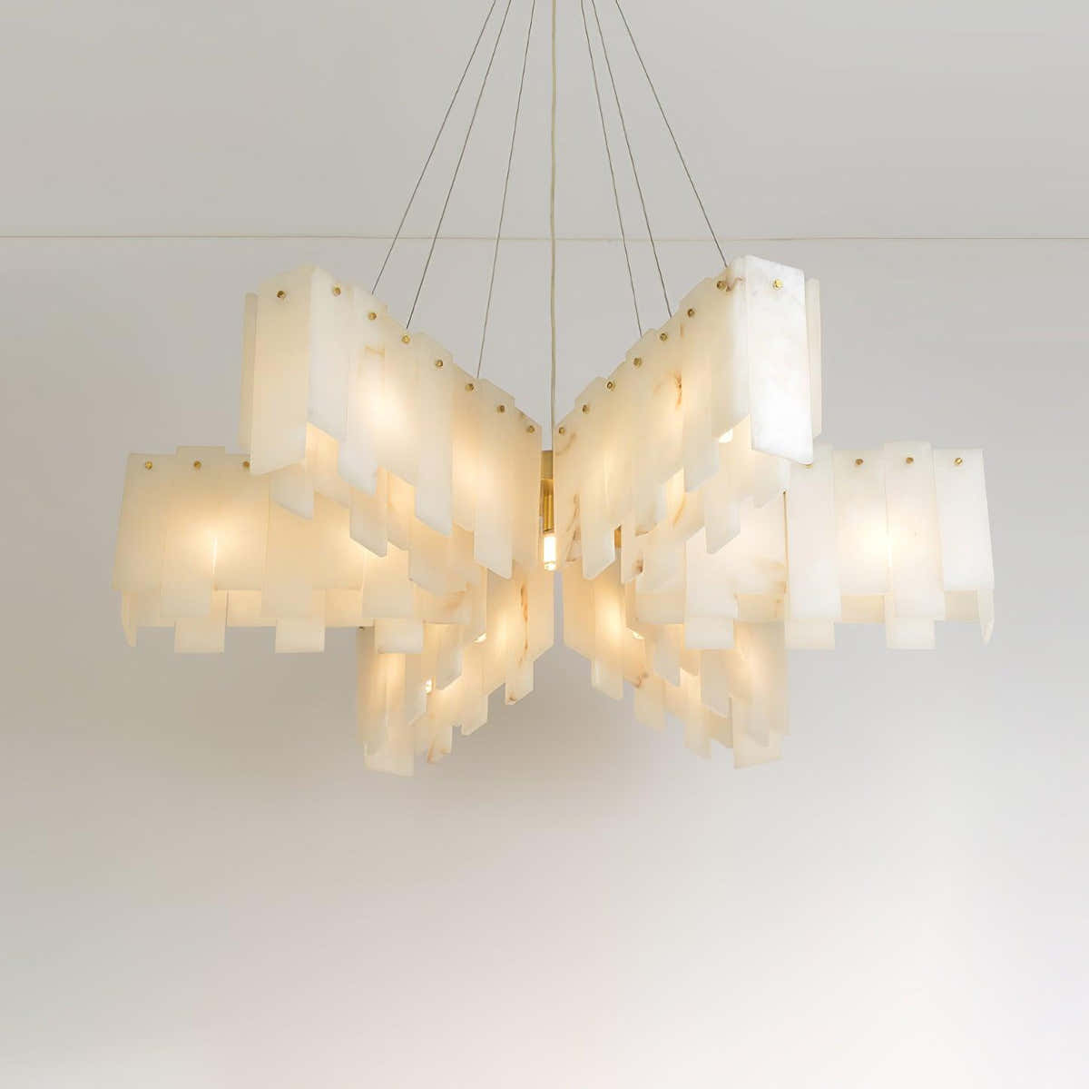 Alabaster Cascade Tiered Chandelier