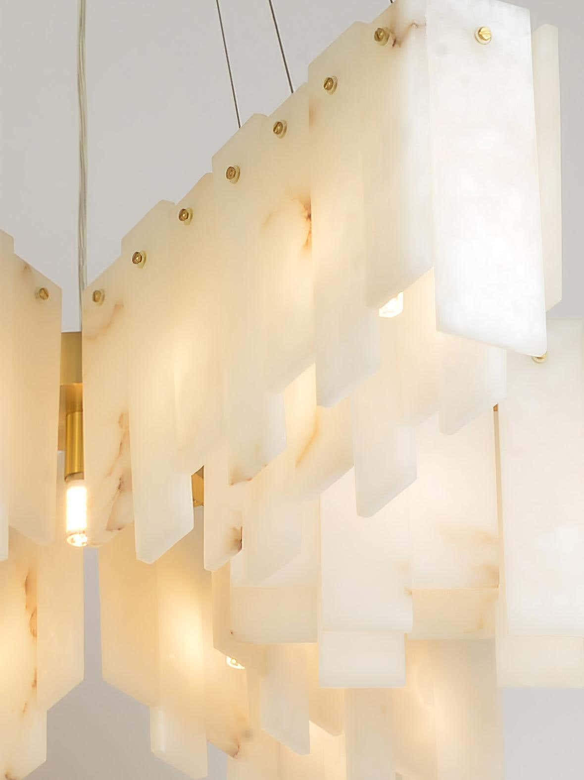 Alabaster Cascade Tiered Chandelier