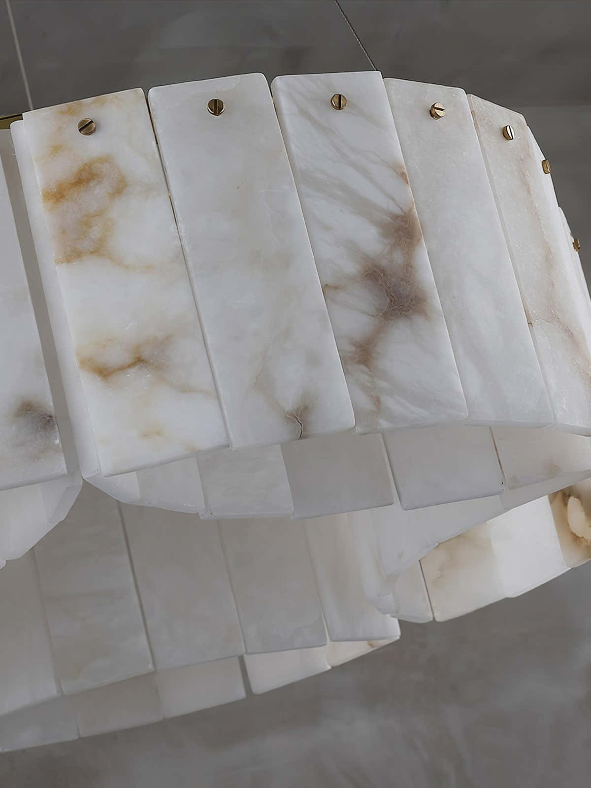 Luxe Alabaster Brass Ceiling Lamp