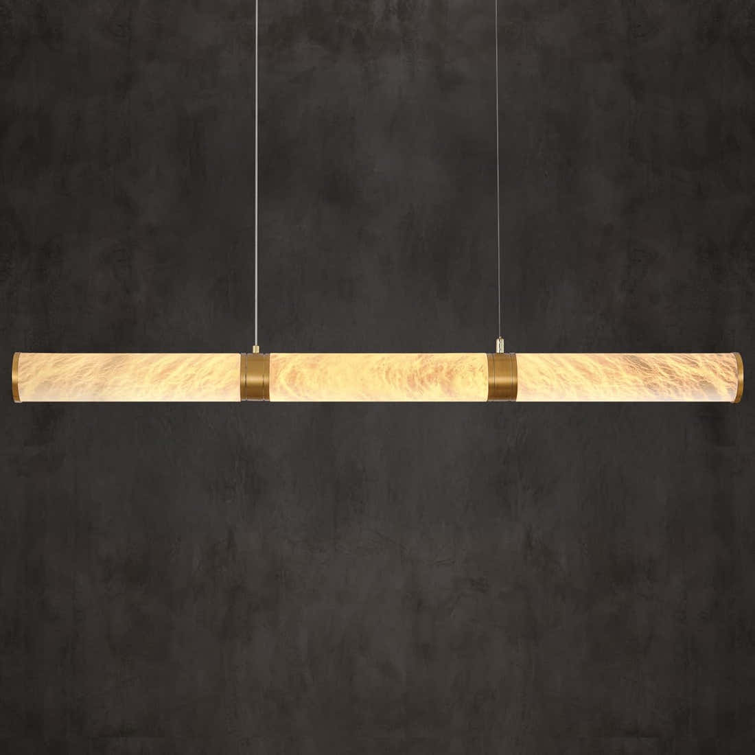 Cylinder Alabaster Chandelier-Gold