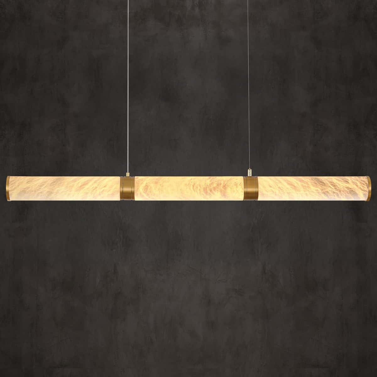 Cylinder Alabaster Chandelier-Gold