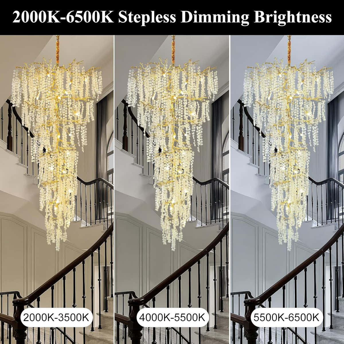 Modern Crystal Tree Branch Chandelier 134"
