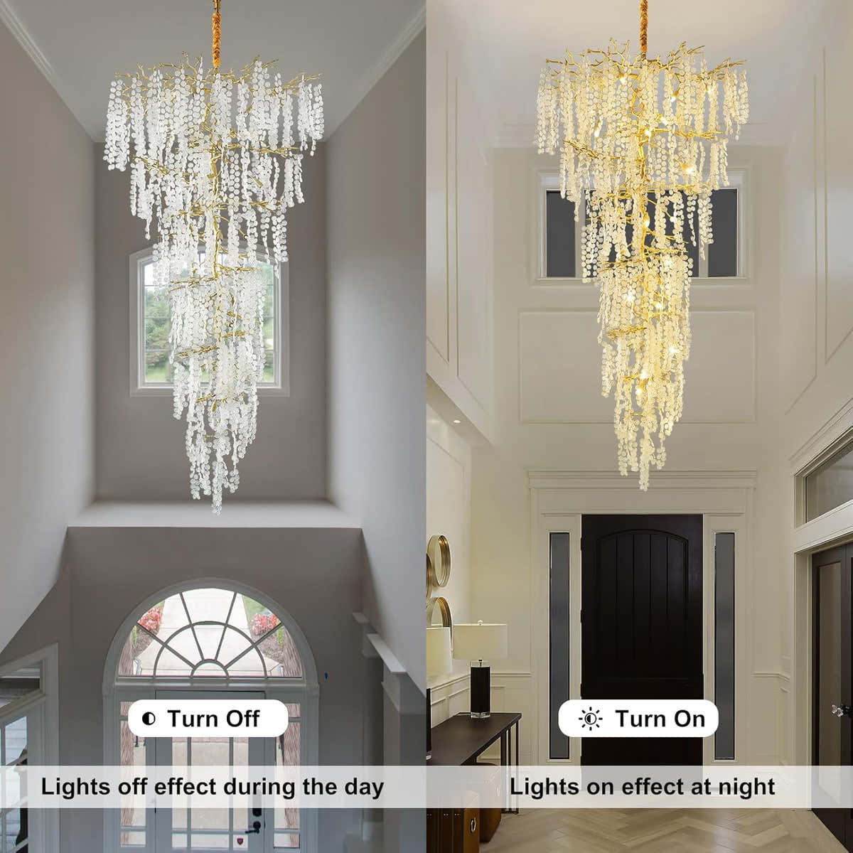 Modern Crystal Tree Branch Chandelier 134"