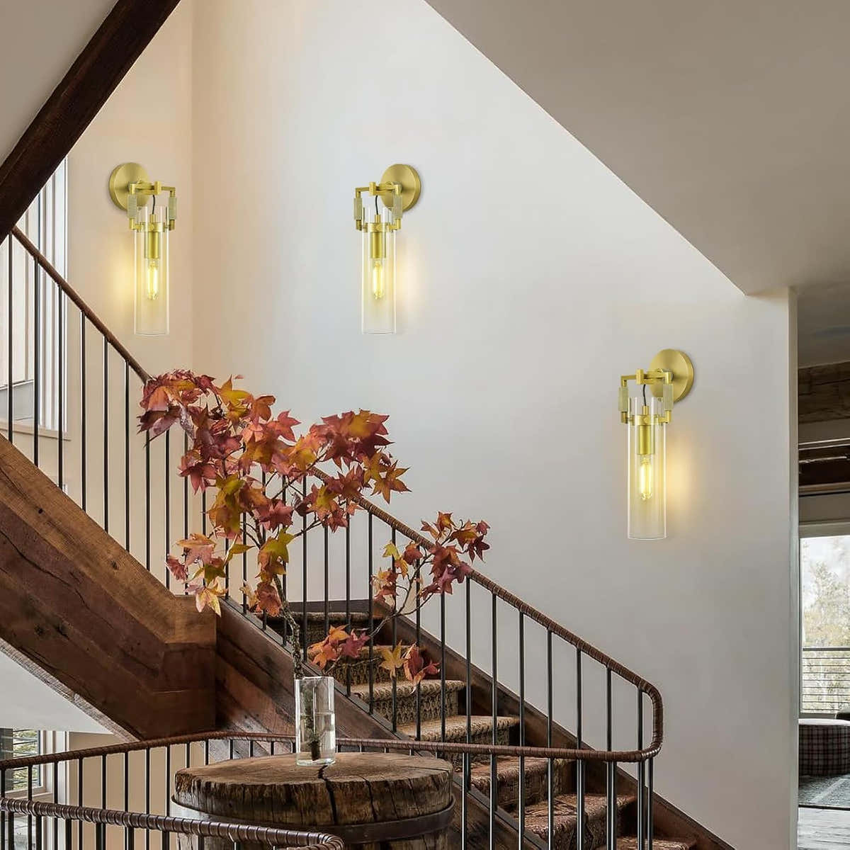 ‎PIOUTNF Modern Brass Wall Sconces