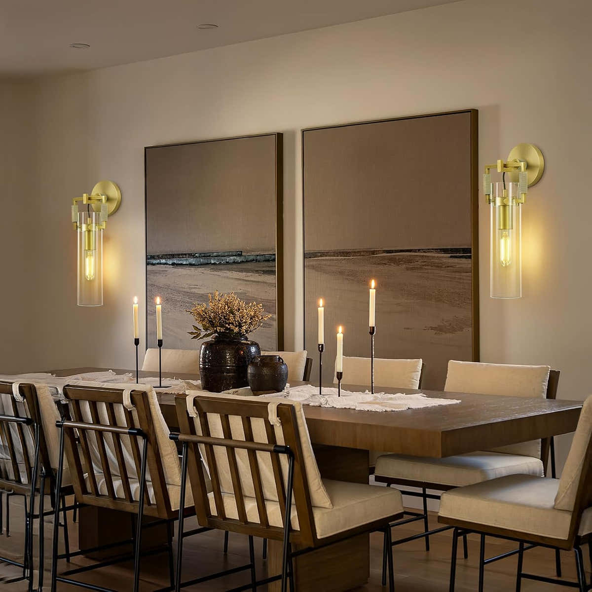 ‎PIOUTNF Modern Brass Wall Sconces