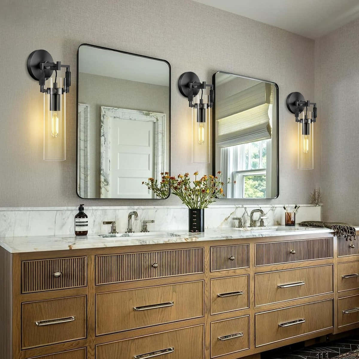 ‎PIOUTNF Modern Brass Wall Sconces