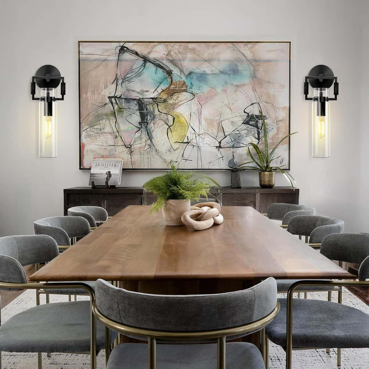 ‎PIOUTNF Modern Brass Wall Sconces