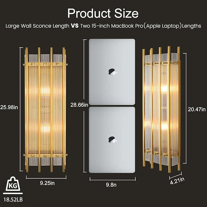 Marcus Modern Grand Rectangular Wall Sconces