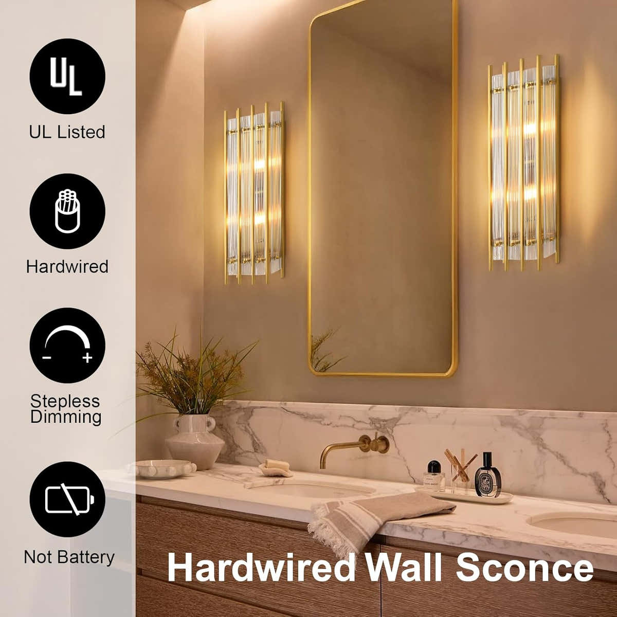 Marcus Modern Grand Rectangular Wall Sconces
