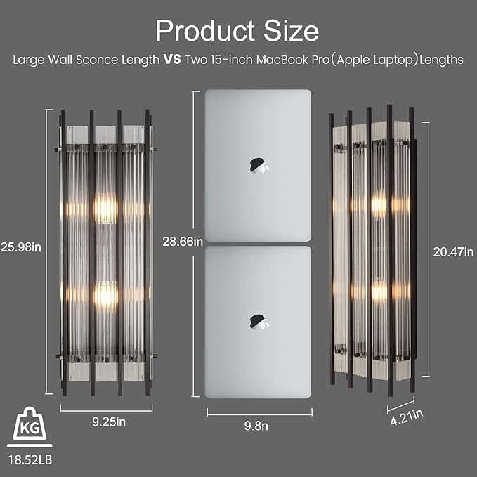 Marcus Modern Grand Rectangular Wall Sconces