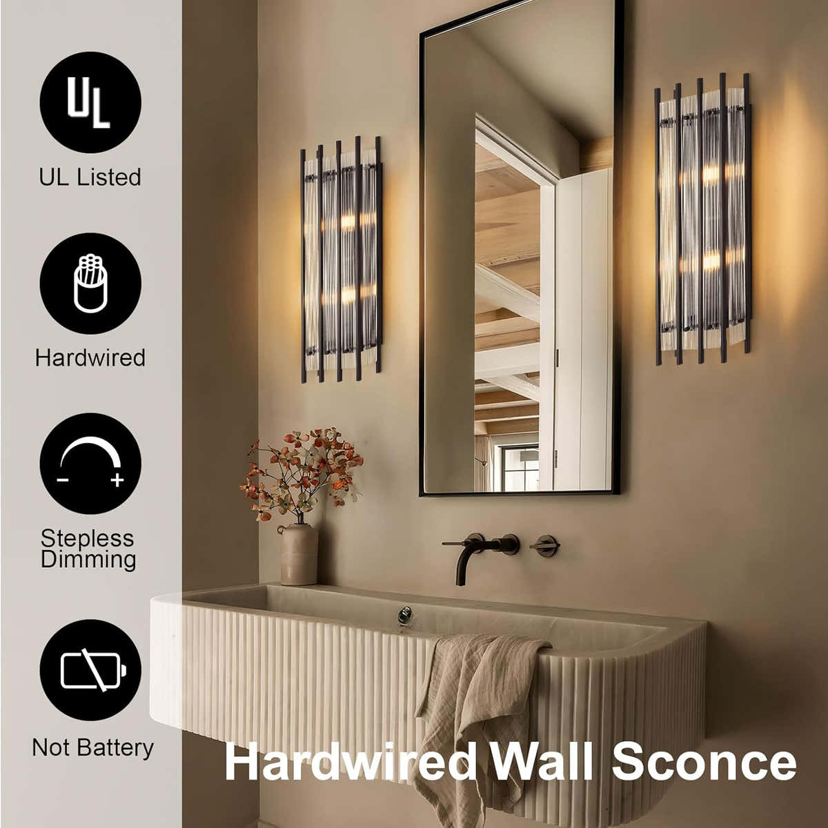 Marcus Modern Grand Rectangular Wall Sconces