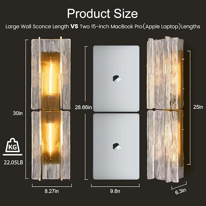 Lattiace Clear Glass Wall Sconce