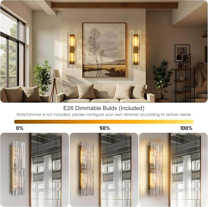 Lattiace Clear Glass Wall Sconce