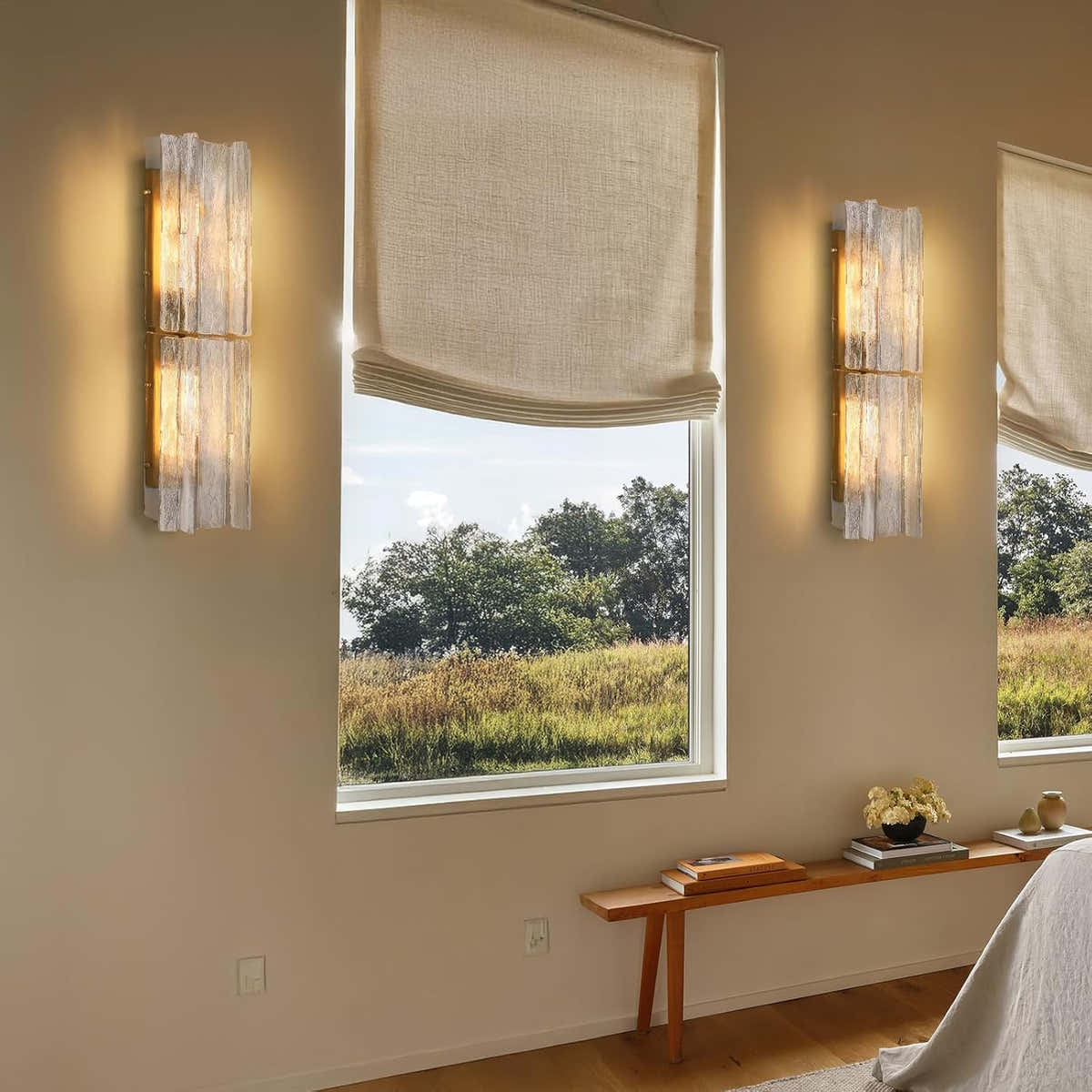 Lattiace Clear Glass Wall Sconce